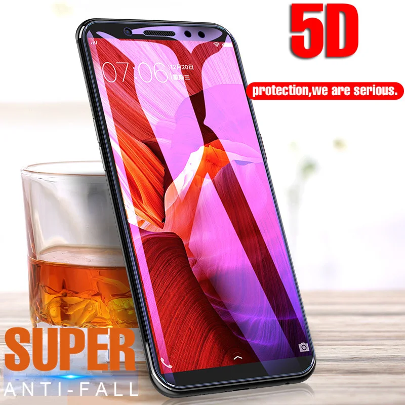 Закаленное стекло 5D с полным покрытием для Xiaomi Mi A2 Lite Mi5X Mi6X экрана 8 A1 Mix 2 на Redmi 6A 6