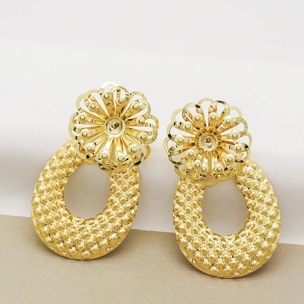 Висячие золотые серьги-капли африканская мода женский свадебный подарок женские