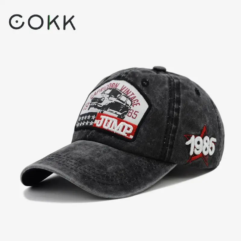 COKK хлопковая однотонная мужская бейсбольная кепка, винтажная Женская бейсбольная кепка, регулируемая бейсболка, кепка s Bone, мужская шляпа для папы, женская,, Gorras