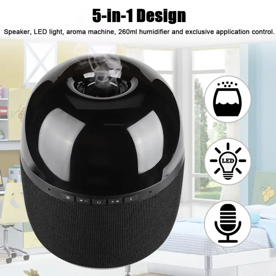 F100 HiFi Bluetooth динамик сабвуфер с Светодиодный увлажнитель воздуха диффузор Арома(США 110-240 В