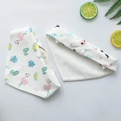 Bavoir lavable et imperméable pour bébé, 2 pièces, 30x42cm, tissu pour nouveau né, en coton pur, accessoires pour enfants 