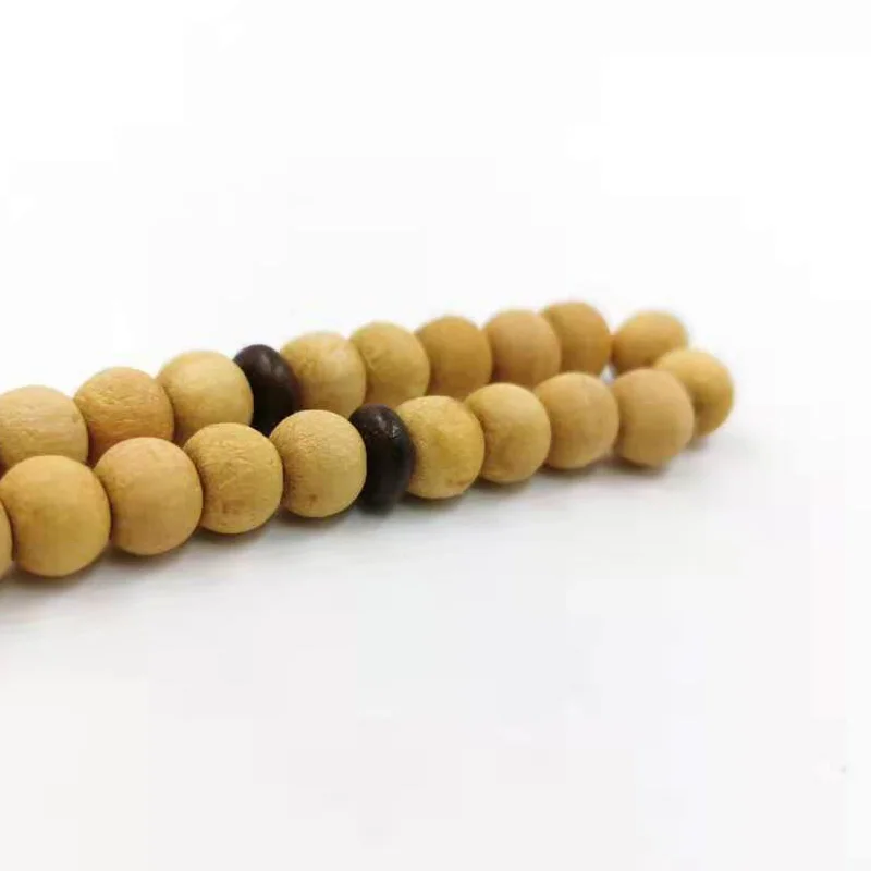 Billige Tasbih Natürliche Indische sandelholz 33 66 99 perlen geruch sandelholz Mann der Misbaha Muslim gebet perlen Tasche ornament Islam Rosenkranz