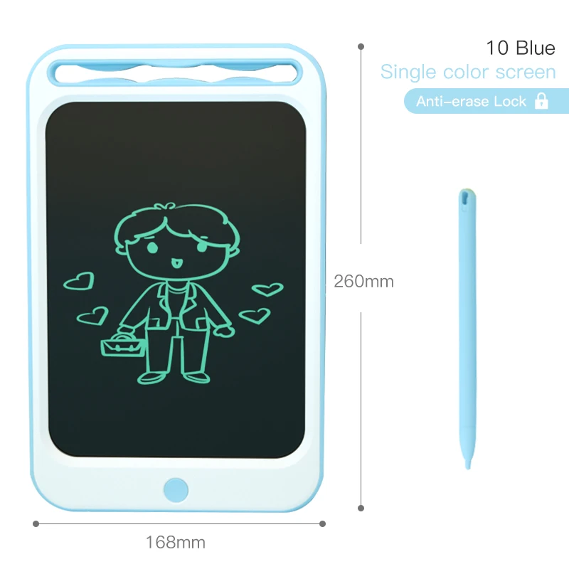 10 single blue Beiens игрушки для рисования 8,5/10 дюймов ЖК-доска для рисования ультра-тонкий планшет для письма электронный блокнот для рукописного ввода Красочная доска для экрана - Цвет: 10 single blue