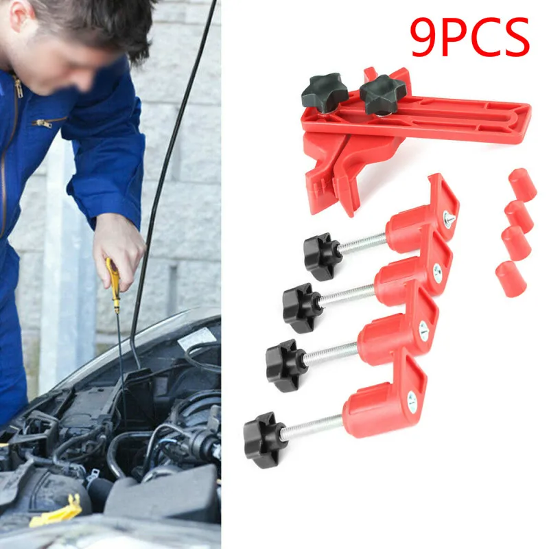 

9PCS Steel Universal Cam Lock Tool Dual Cam Clamp Holder Camshaft Engine Timing Sprocket Gear Locking Tool Set for Engine Repair