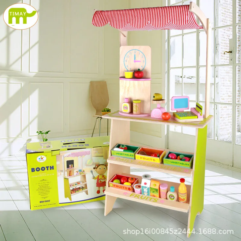 

Wooden Model DIY Hand Children Play House Commissary Set Educational Play House Stalls Toy