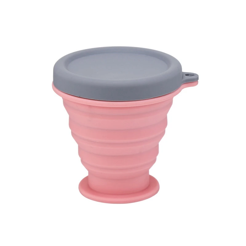 Портативный Силиконовый Телескопический питьевой складной Кубок Путешествия Кемпинг - Цвет: Красный
