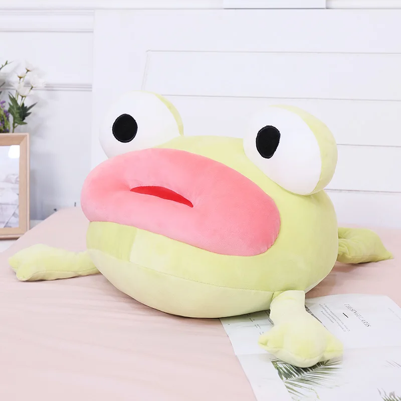 Kawaii лягушка плюшевые игрушки толстые губы лягушка супер Sfot Плюшевые игрушки мультфильм чучела животных спальная Подушка День рождения Рождественский подарок
