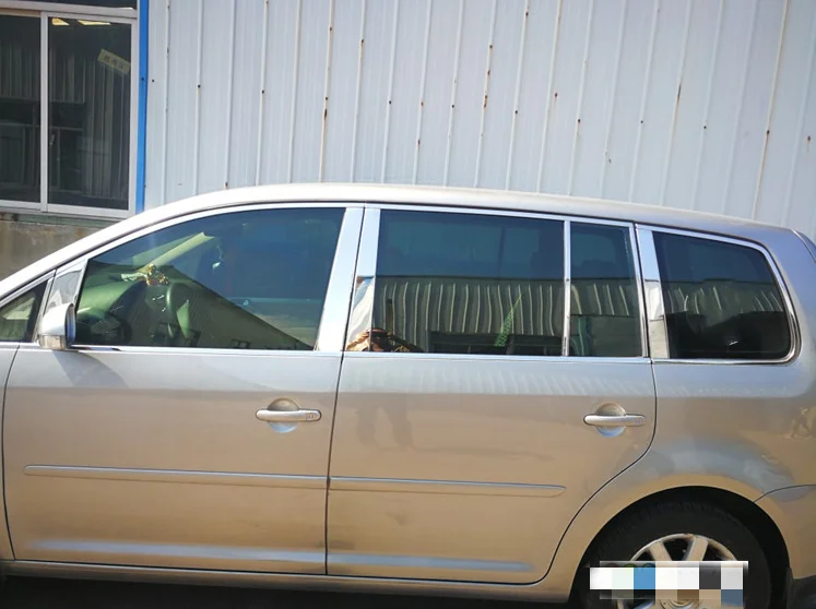Для Volkswagen Touran 2005- оконная блестящая полоса обшивка кузова из нержавеющей стали отделка окна автомобиля Стайлинг