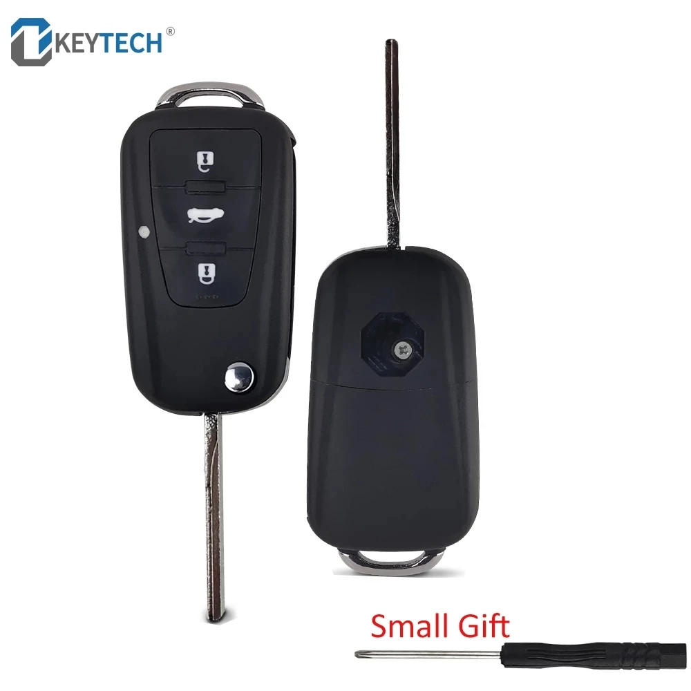 OkeyTech 3 Buttons Remote Flip Folding Car Key Shell For New MG GS