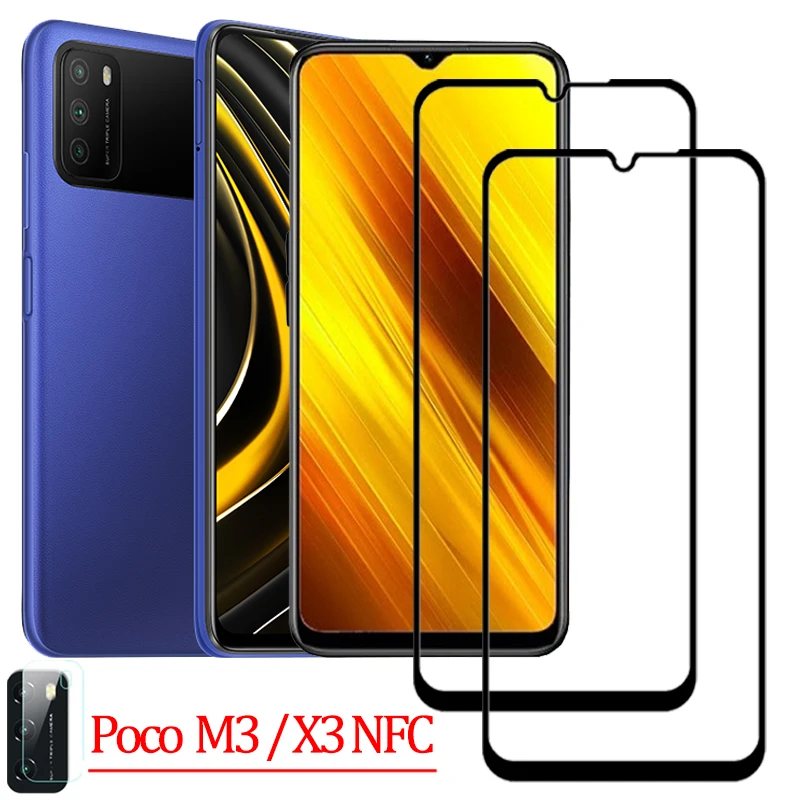 поко 1 3 шт poco m poko m3 Закаленное стекло для Poco M3 защитная пленка экрана X3 NFC F2 Pro x3 м3
