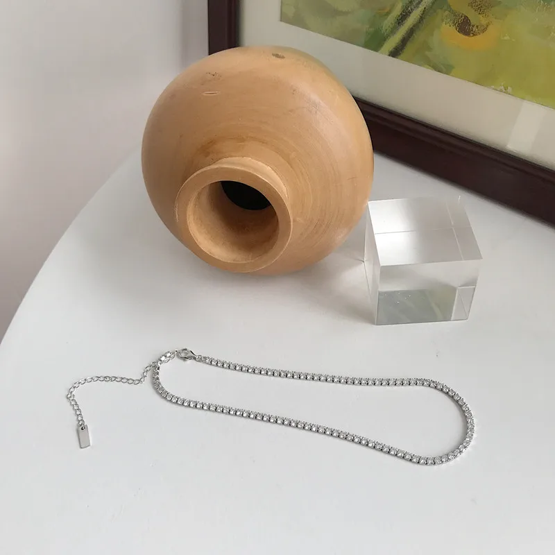 Leouerry, 925 пробы, серебряное ожерелье-чокер с кубическим цирконием, дизайн, дикое короткое ожерелье s для женщин, серебро 925, ювелирное изделие