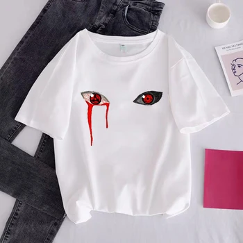 

Men's T-Shirts NARUTO Print Women T-shirt Female Male Clothing Streetwear Harajuku Tops Tees Summer Anime Naruto Leisure Tshirt