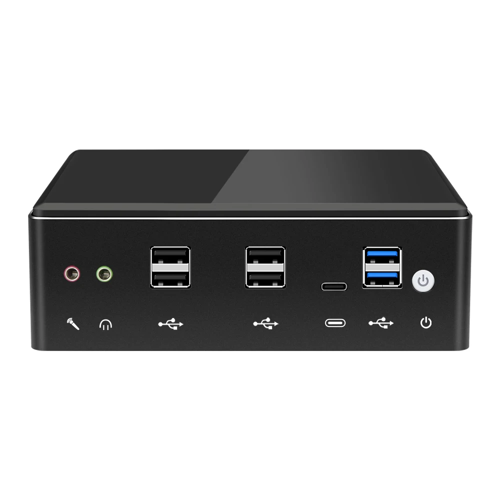 HLY мини-ПК DDR4 ram Intel Core i7 8650U 7500U i5 8250U 7200U Dual ram M.2 SSD 4K UHD DP HDMI 2* LAN 8* USB мини-компьютер