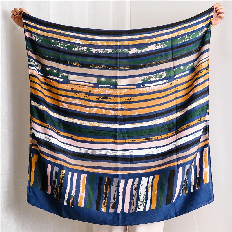 Bright Colors Women Scarf Geometric Large Long Shawl Head |