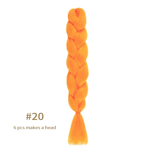 Synthetic jumb Braids Ombre Braiding Hair Extension Box Braid Hair Pink Purple Yellow Golden Colors hair 24inch kanekalons hair A20