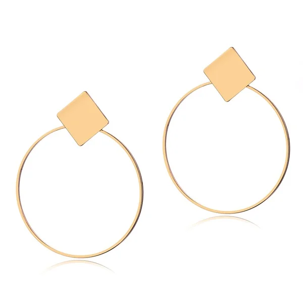 FNIO Fashion Vintage Earrings For Women Big Geometric Statement Gold Metal Drop Earrings 2020 Trendy Earings Jewelry Accessories LNIE722-1