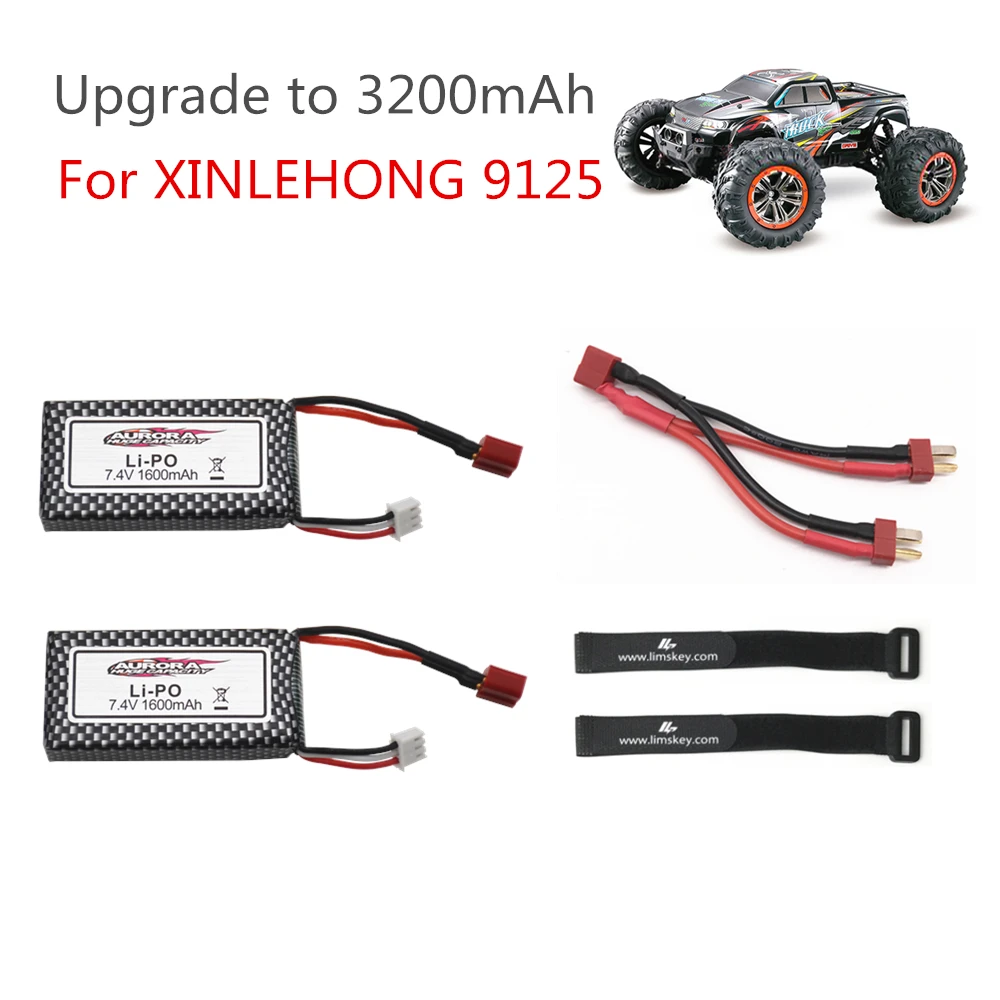 Литий-Полимерный Аккумулятор 7 4 В 1600 мАч для Wltoys 144001 XINLEHONG 9125 запасные части
