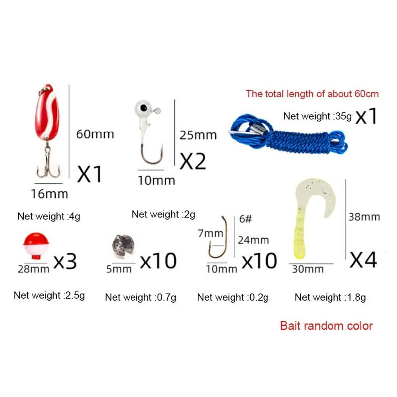 Vara de Pesca Completo com Isca Caixa Telescópica Combinação Molinete Conjunto Pesca Carpa Kit Gabarito Gancho Giratória Parafuso Flutuador 33 Pçs - 1 completo com isca gabarito gancho giratória parafuso flutuador