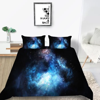 

3D Universe Bedding Set King Size Fashionable Fantasy Galaxy Duvet Cover Queen Twin Full Single Double Unique Design Bed Set