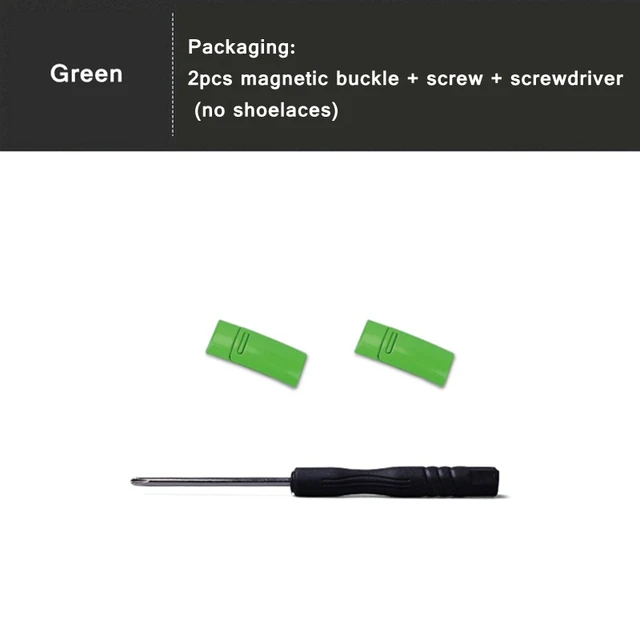 4pcs/pair Shoelace Buckle Metal Shoelaces Magnetic buckle Accessories Metal Lace Lock DIY Sneaker Kits Metal Lace Buckle Green