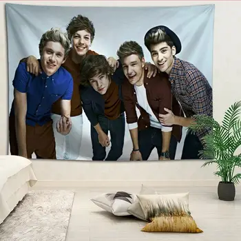 

New arrival custom One Direction printing tapestry More Size home living room bedroom decorative wall blanket