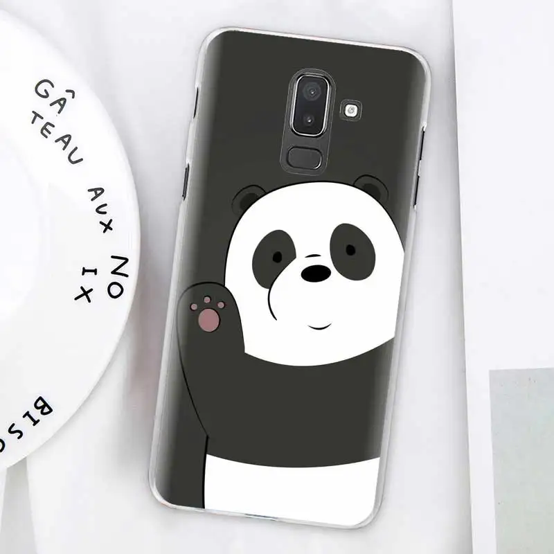 Чехлы с рисунком панды для samsung Galaxy J4 Plus J6 Plus J8 J3 J5 J7 J5 Prime жесткий чехол