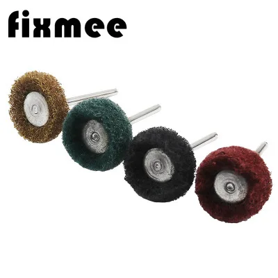 Fixmee80 шт/набор мини щетка для чистки абразивных колес нейлоновое волокно шлифовальная Шлифовальная головка Полировочный диск " 25 мм набор