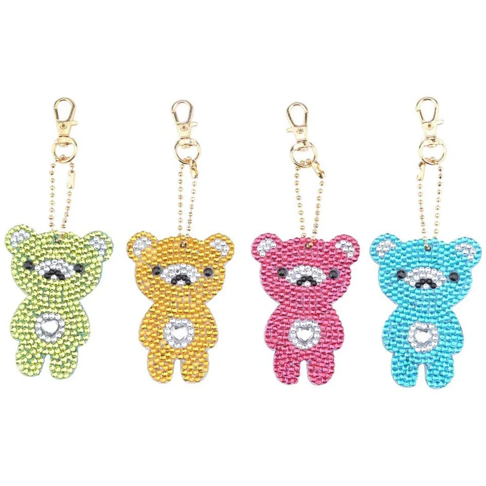 

Point Diamond Keychain Pendant 4-6 Pcs 5D Cartoon Keyrings Diamond Painting DIY Painting Full Diamond Drill Need