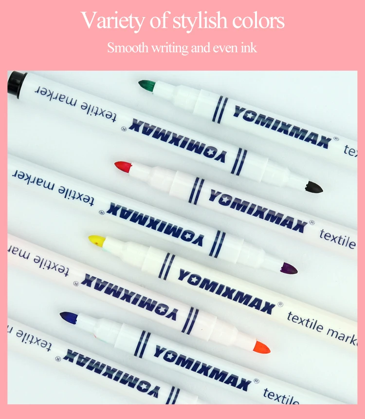 Yomixmax caneta marcador de pintura têxtil, faça