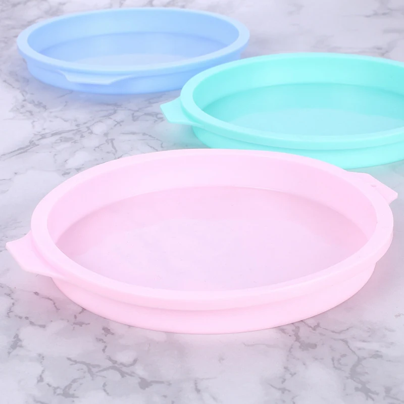 4 Pcs 8 inch Round Silicone Cake Pan, Silicone Cake Mold Non-Stick Layer  Cheesecake Mold for Rainbow Cake | Vegetable Pancake | Pizza Crust | Omelet  