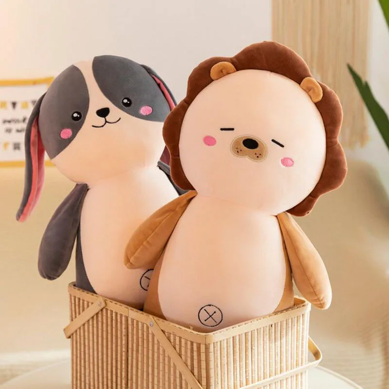 Плюшевая игрушка с милым рисунком льва и кошек мягкие игрушки для собак мягкая