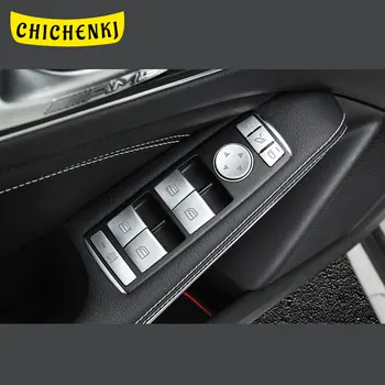 

For Mercedes-Benz GLA-Class X156 CLA C117 Car Window Glass Lift Button Cover Switch Frame Trim Sticker Interior Accessories