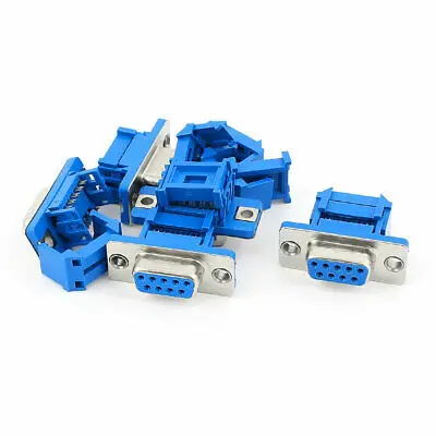 

5pcs D-SUB DB9 9 Pin Female IDC Crimp Adapter Connector for Ribbon Cable