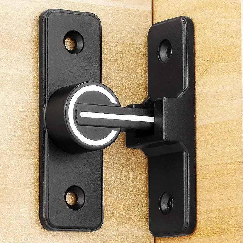 

90 degrees from punching the latch sliding door lock bolt toilet lock