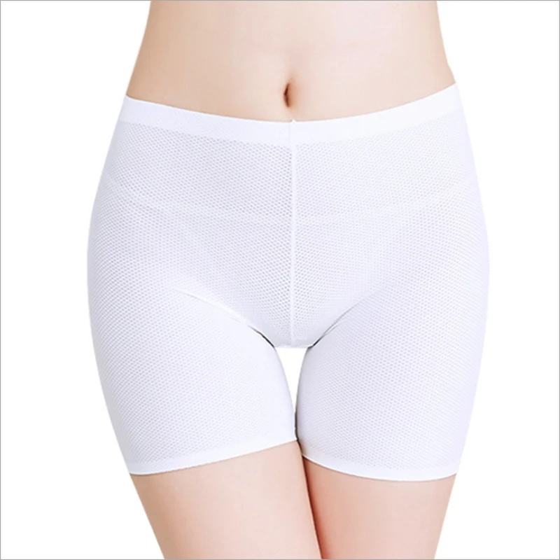 Белые бесшовные защитные брюки шорты женские хлопковые короткие под юбку плюс размер женские шорты безопасности штаны короткие трусики для девочек