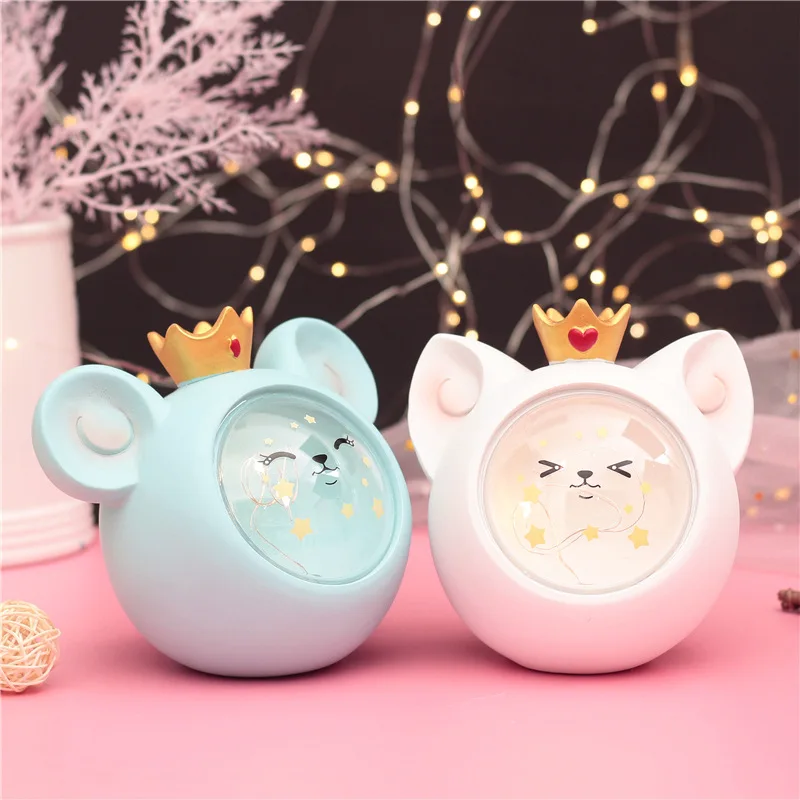 С рисунком из мультфильма с милыми кошачьими ушками, для девочек Ночной светильник в виде улыбающихся рожиц животных Ночная лампа для дома прикроватная Декор на день рождения, комплект одинаковых рождественских пижам для маленьких девочек Подарки