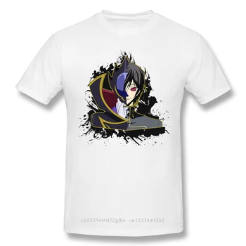 

Men Clothing Code Geass Lelouch Lamperouge Supernatural Animation T Shirt Red T-Shirt One Man Two Faces Men Fashion Short Sleeve