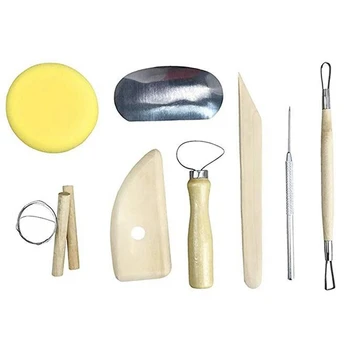 

40 Pcs Professional Clay Pottery Sculpting Tools Set Wax Pottery Ceramics Tools Diy Craft Clay Modeling Carving Tool Kits