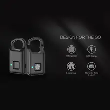 USB Перезаряжаемый Умный Замок с отпечатком пальца Противоугонный замок без ключа P4 IP66 водонепроницаемый для двери рюкзак багажный чехол замок FLP4
