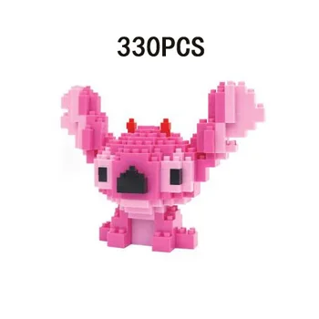 

300+pcs 6023/6029 Classic Cartoon Animal Micro Diamond Building Blocks Stitch Angie Educational Toys Bricks for Children Gifts
