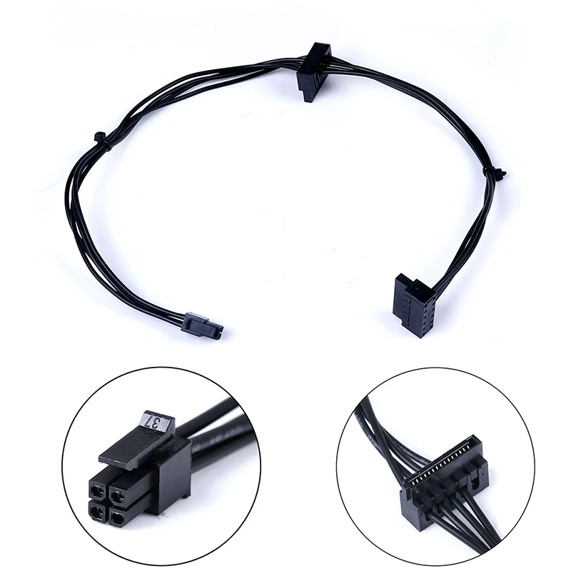 

1pc Mini 4 Pin To 2 Sata SSD Power Supply Cable for Lenovo M410 M610 M415 B415 45CM
