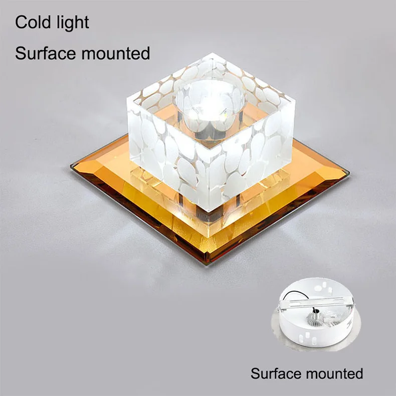 Crystal Led Ceiling Lights Modern Plafonnier Led Ceiling Lamp 3W Bedroom Living Room Lights Plafondlamp Aisle Corridor Porch AC
