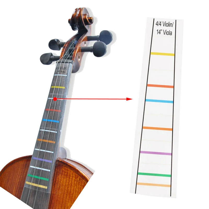 Autocollant pour touche de violon, tableau, note, bande, guide, doigt ...