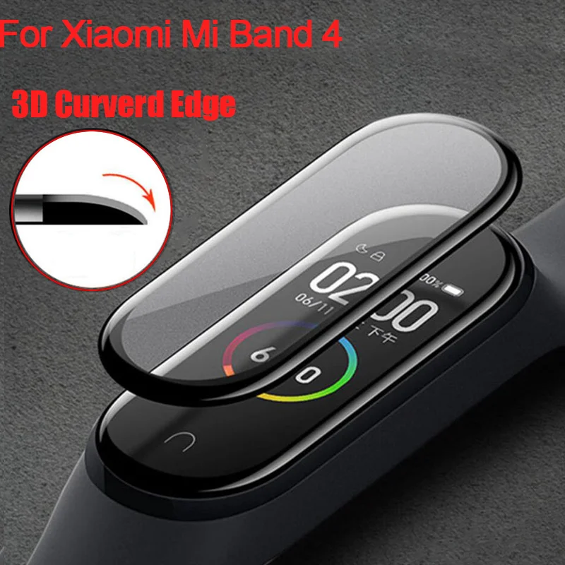 3D Защитная пленка для Xiaomi Miband 4 ремешка Mi band4 Band полностью мягкая защитная