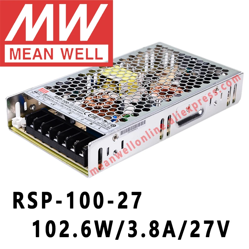 Mean Well RSP-100-27 meanwell 27VDC/3.8A/102 6 W одиночный выход с функцией PFC источник питания