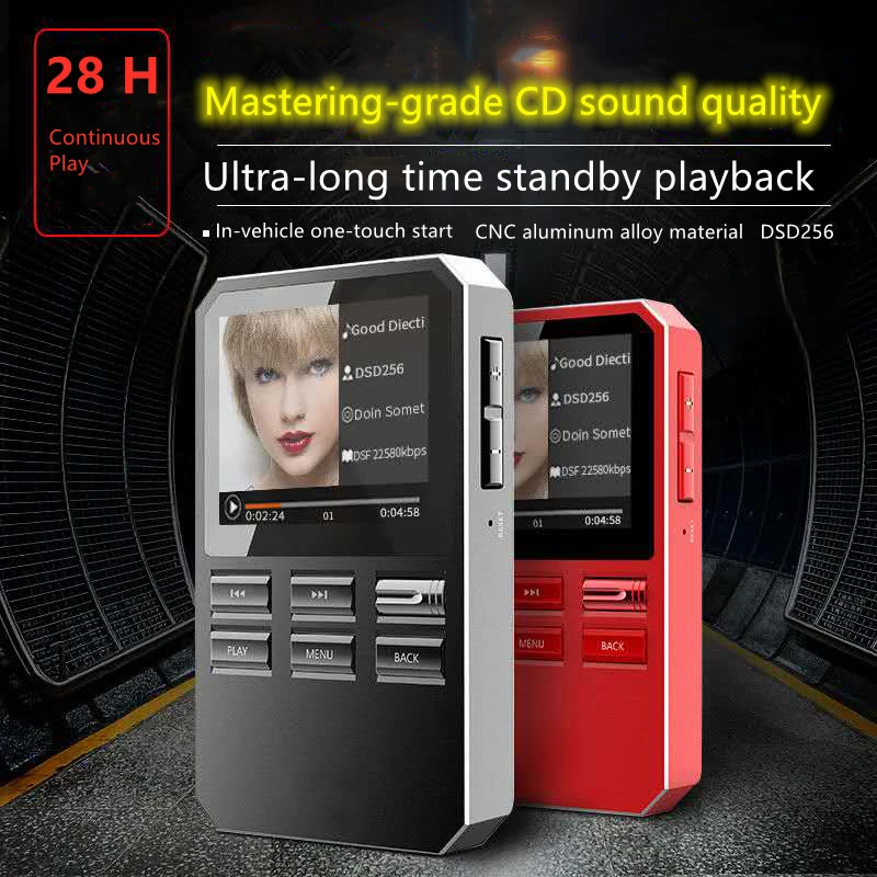 Shmci-REPRODUCTOR de música portátil C4 HIFI para coche, reproductor de música estéreo profesional MP3 de metal, sin pérdidas, ampliable TF, DSD CUE, decodificación