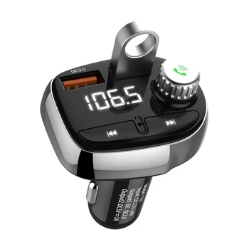 

Wireless Bluetooth 4.1 Car MP3 Player Kit Hands-Free QC 3.0 Dual USB FM Transmitter fm modulator Supports last call redial