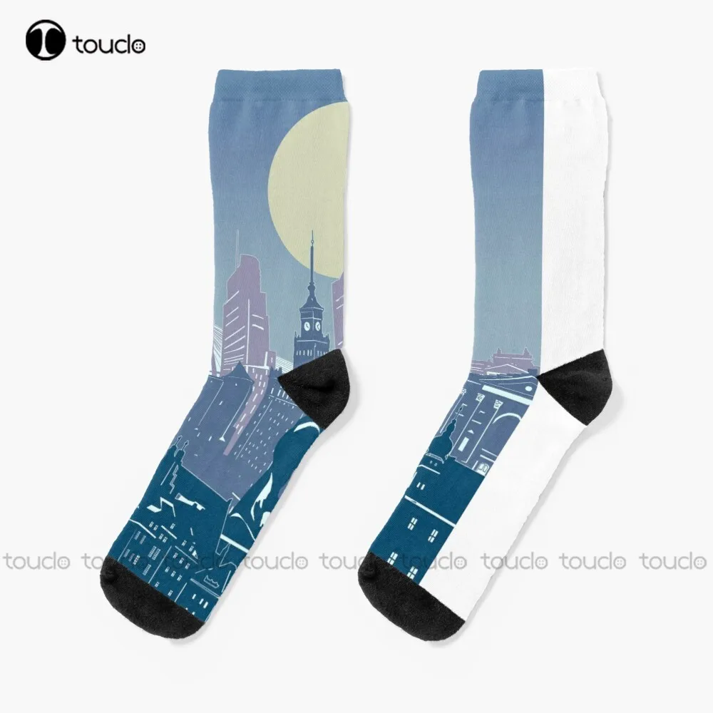 

Warsaw Skyline Socks Unisex Adult Teen Youth Socks Personalized Custom 360° Digital Print Hd High Quality Christmas Gift