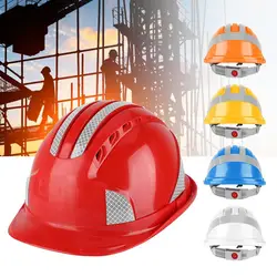 Casquette de protection pour chantier de Construction, respirante, en ABS, rigide, à rayures réfléchissantes, casque de sécurité 