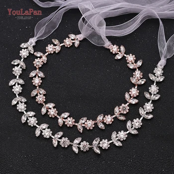 

YouLaPan Wedding Head Piece Bridal Hair Accessories Silver Diamond Bridal Headbands Bridal Tiaras and Crowns Sparkling HP309